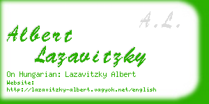albert lazavitzky business card